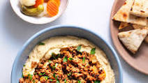 Spiced Beef on Hummus Spiced Beef on Hummus