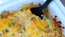 Slow Cooker Cheesy Scalloped Potatoes with Ham and Corn Slow Cooker Cheesy Scalloped Potatoes with Ham and Corn