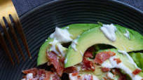 Easy Chicken, Bacon, Avocado Caesar Salad Easy Chicken, Bacon, Avocado Caesar Salad