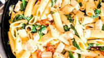 Chicken Spinach Sundried Tomato Vegan Penne Pasta Chicken Spinach Sundried Tomato Vegan Penne Pasta