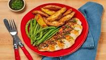 Chicken au Poivre with Roasted Potatoes & Green Beans Chicken au Poivre with Roasted Potatoes & Green Beans