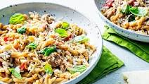 Pasta With Italian Sausage, Tomatoes and Eggplant Pasta With Italian Sausage, Tomatoes and Eggplant