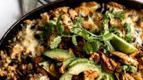 One Pan Cheesy Rice and Bean Bake with Chipotle Adobo Chicken One Pan Cheesy Rice and Bean Bake with Chipotle Adobo Chicken