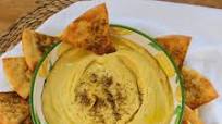 Lemony Roasted Garlic Hummus with Herb Toasted Pita Lemony Roasted Garlic Hummus with Herb Toasted Pita