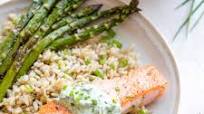 15-Minute Pan Seared Salmon with Basil Tzatziki 15-Minute Pan Seared Salmon with Basil Tzatziki