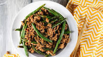 Spicy Ground Turkey and Green Bean Stir-fry Spicy Ground Turkey and Green Bean Stir-fry