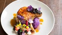 Organic pork chop, prunes, red cabbage, Greek yoghurt Organic pork chop, prunes, red cabbage, Greek yoghurt