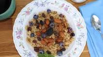 Lebanese Breakfast Bulgur Cereal with Fruit and Nuts Lebanese Breakfast Bulgur Cereal with Fruit and Nuts