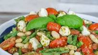 Three Bean Pesto Caprese Salad Three Bean Pesto Caprese Salad