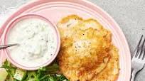 Majsplättar med tzatziki Majsplättar med tzatziki