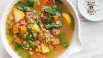 Mediterranean Lentil and Spinach Soup Mediterranean Lentil and Spinach Soup