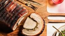 Spicy Citrus-and-Herb Porchetta With Roasted Lemon “Christmas” Salsa Verde Recipe Spicy Citrus-and-Herb Porchetta With Roasted Lemon “Christmas” Salsa Verde Recipe