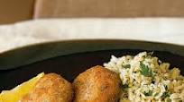 Salmon Cakes with Lemon Rice Salmon Cakes with Lemon Rice