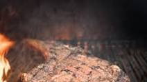 Smoked and seared Tomahawk steak on a pellet grill Smoked and seared Tomahawk steak on a pellet grill