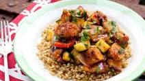 Tempeh Ratatouille on Wheat Berries Tempeh Ratatouille on Wheat Berries
