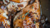 Apricot Chicken Stuffed w. Herby Goat Cheese Apricot Chicken Stuffed w. Herby Goat Cheese