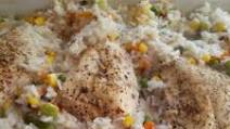 Campbell's® Cheesy Chicken and Rice Casserole