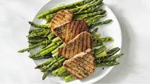Grilled Pork Chops with Grilled Asparagus Grilled Pork Chops with Grilled Asparagus