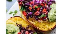 Spaghetti Squash Burrito Bowls With Avocado Salsa Verde Spaghetti Squash Burrito Bowls With Avocado Salsa Verde