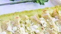 Roasted Cauliflower Enchiladas with Poblano Cream Sauce Roasted Cauliflower Enchiladas with Poblano Cream Sauce