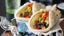 Restaurant Style Carne Asada Soft Tacos with Guacamole and Corn Restaurant Style Carne Asada Soft Tacos with Guacamole and Corn