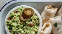 Vegetarian Burrito Bites with Spicy Guacamole Vegetarian Burrito Bites with Spicy Guacamole