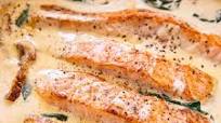 Tuscan Salmon with Parmesan Cream Sauce Tuscan Salmon with Parmesan Cream Sauce