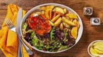 Maple-And-Mustard-Glazed Pork Chops with Roasted Potatoes and a Green Salad Maple-And-Mustard-Glazed Pork Chops with Roasted Potatoes and a Green Salad