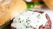 Grilled Burgers with Blue Cheese Sauce Grilled Burgers with Blue Cheese Sauce
