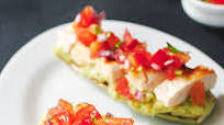 Grilled Chicken Bruschetta on Zucchini “Toast” Grilled Chicken Bruschetta on Zucchini “Toast”