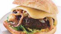Bison Burgers with Cabernet Onions and Wisconsin Cheddar Bison Burgers with Cabernet Onions and Wisconsin Cheddar