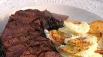 Pan-Roasted Venison with Creamy Baked Potato and Celeriac Pan-Roasted Venison with Creamy Baked Potato and Celeriac