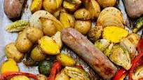 Brat Sheet Pan Dinner with Roasted Veggies Brat Sheet Pan Dinner with Roasted Veggies