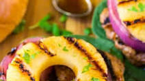 Teriyaki Burgers with Grilled Pineapple Teriyaki Burgers with Grilled Pineapple
