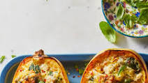 Cheesy Spinach-&-Artichoke Stuffed Spaghetti Squash Cheesy Spinach-&-Artichoke Stuffed Spaghetti Squash