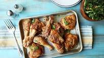 Crispy Baked Chicken Leg Quarters (Very Easy, One Dish) Crispy Baked Chicken Leg Quarters (Very Easy, One Dish)
