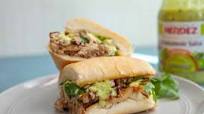 Pulled Pork Tortas with Guacamole Salsa Pulled Pork Tortas with Guacamole Salsa