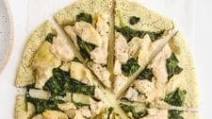 Easy Spinach Artichoke Pizza (vegan, gluten free) Easy Spinach Artichoke Pizza (vegan, gluten free)