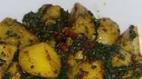 Spinach Potato fry Spinach Potato fry
