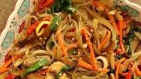 Japchae (Korean Sweet Potato Noodles with Meat and Vegetables) Japchae (Korean Sweet Potato Noodles with Meat and Vegetables)