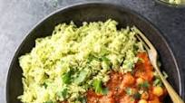 Vegan Chickpea Tikka Masala with Green Rice Vegan Chickpea Tikka Masala with Green Rice