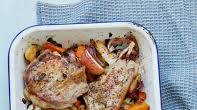 Pork chop, root veg and apple traybake Pork chop, root veg and apple traybake