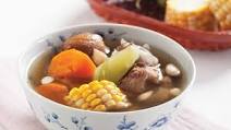 Pork Bone Broth with Chayote, Carrot and Corn Pork Bone Broth with Chayote, Carrot and Corn