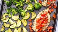 Sheet Pan Bruschetta Chicken {Low Carb} Sheet Pan Bruschetta Chicken {Low Carb}