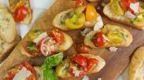 Bruschetta with Cherry Tomatoes Bruschetta with Cherry Tomatoes