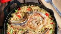 Pan-Seared Pork Chops with Cajun Rice Pan-Seared Pork Chops with Cajun Rice
