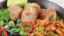 Spicy Pork Meatballs and Sesame Noodles: Paleo and Whole30 Spicy Pork Meatballs and Sesame Noodles: Paleo and Whole30