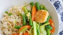 Chop Suey with Scallops/ Chinese vegetable stir-fry Chop Suey with Scallops/ Chinese vegetable stir-fry
