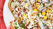 Healthy Veggie Flatbread Pizza Healthy Veggie Flatbread Pizza