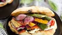 Grilled Vegetable Sandwiches with Whipped Basil Goat Cheese Spread Grilled Vegetable Sandwiches with Whipped Basil Goat Cheese Spread